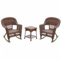 Propation Santa Maria Espresso Rocker Wicker Chair Set, 3 Piece PR2593388